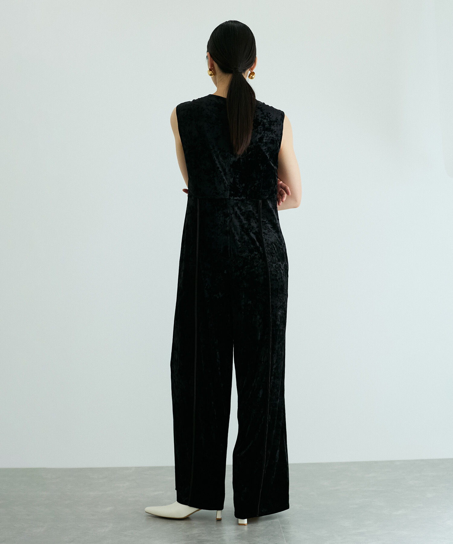 ADAM ET ROPE'「ベロアロンパース」|オールインワン|