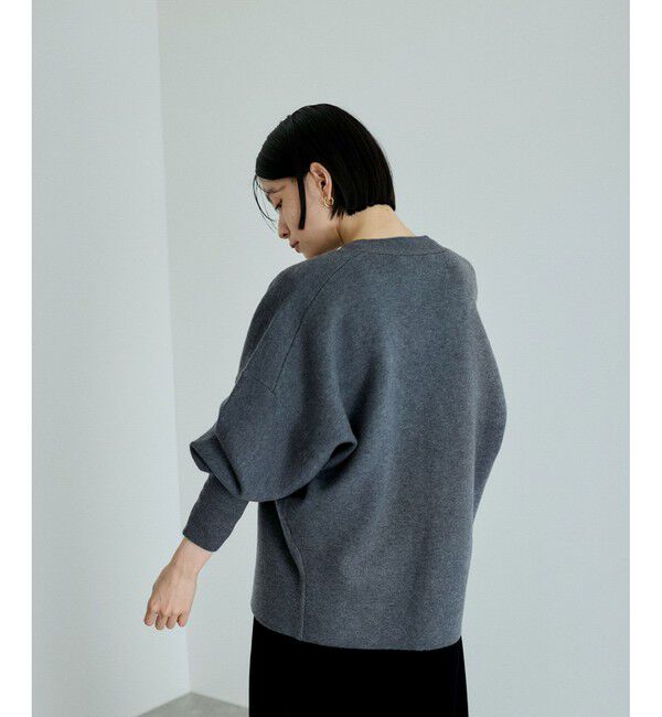 ADAM ET ROPE'「トライアングルボタンミドルカーディガン」|カーディガン|