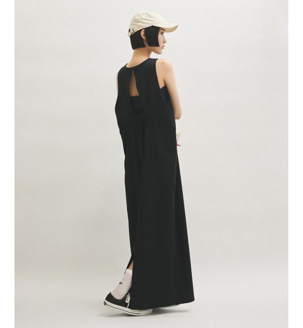 ADAM ET ROPE'「バックオープンストレートワンピース」|ワンピース|ブラック(01)