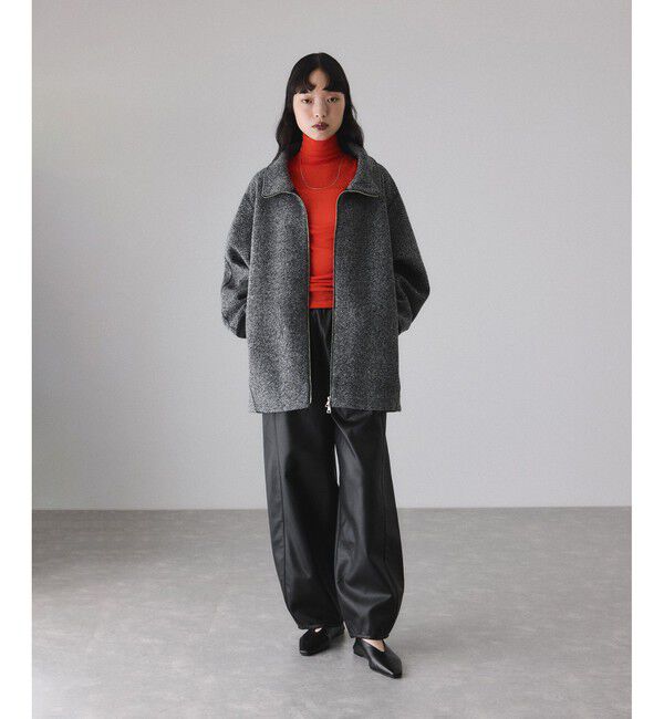 ADAM ET ROPE'「ヘリンボンツイードボンディングコーディガン」|その他|