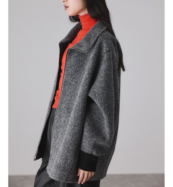 ADAM ET ROPE'「ヘリンボンツイードボンディングコーディガン」|その他|