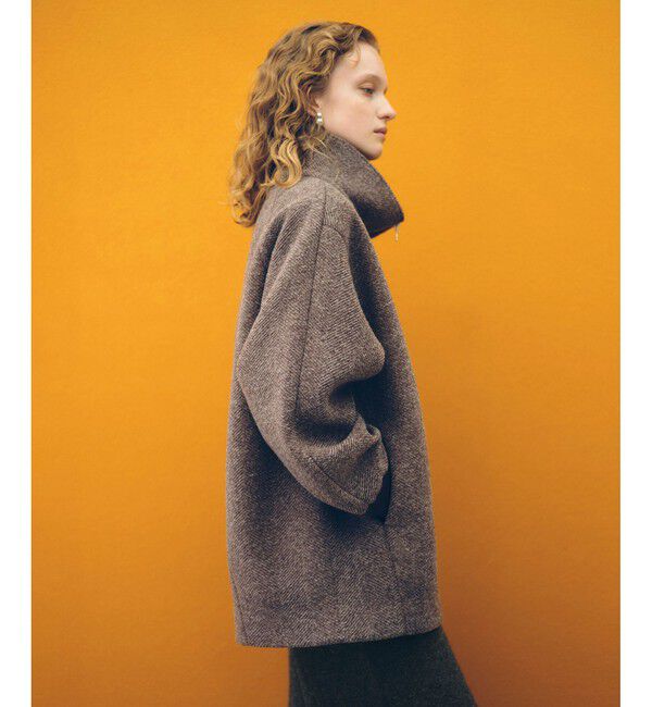 ADAM ET ROPE'「ヘリンボンツイードボンディングコーディガン」|その他|