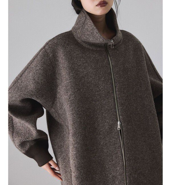 ADAM ET ROPE'「ヘリンボンツイードボンディングコーディガン」|その他|