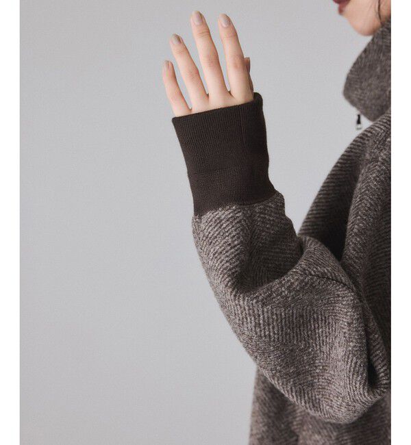 ADAM ET ROPE'「ヘリンボンツイードボンディングコーディガン」|その他|