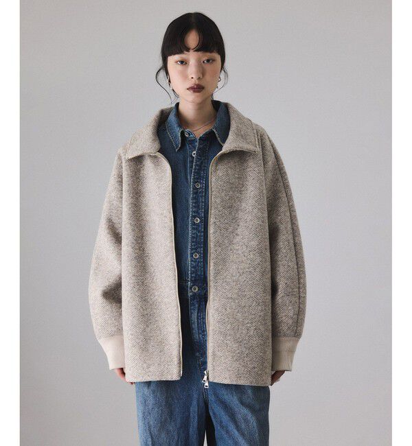 ADAM ET ROPE'「ヘリンボンツイードボンディングコーディガン」|その他|