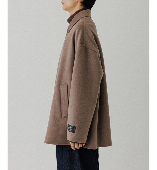 ADAM ET ROPE'「メリノウール ダブルフェイス ショート ステンカラーコート」|ステンカラーコート|