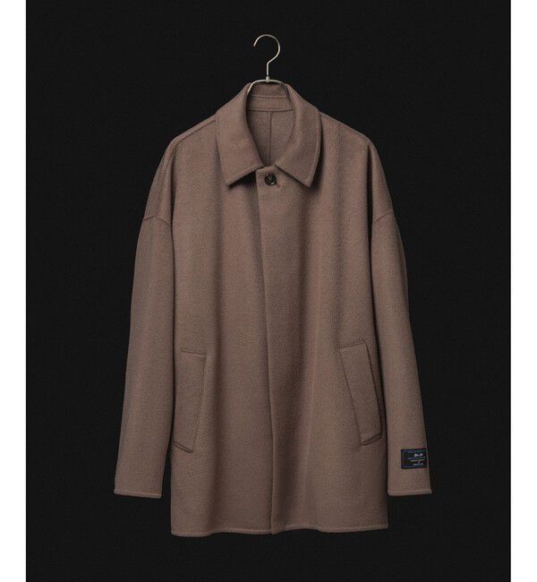 ADAM ET ROPE'「メリノウール ダブルフェイス ショート ステンカラーコート」|ステンカラーコート|グレー(07)