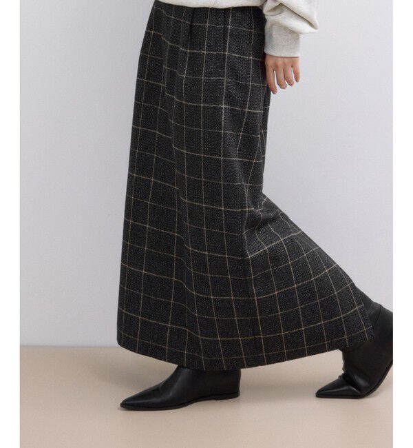 ADAM ET ROPE'「【WEB限定】サイドラインツイードスカート」|スカート|
