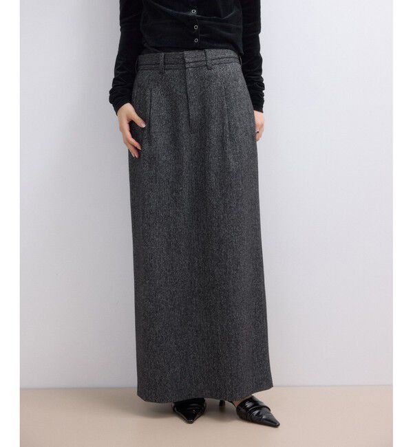 ADAM ET ROPE'「【WEB限定】サイドラインツイードスカート」|スカート|