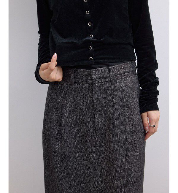 ADAM ET ROPE'「【WEB限定】サイドラインツイードスカート」|スカート|