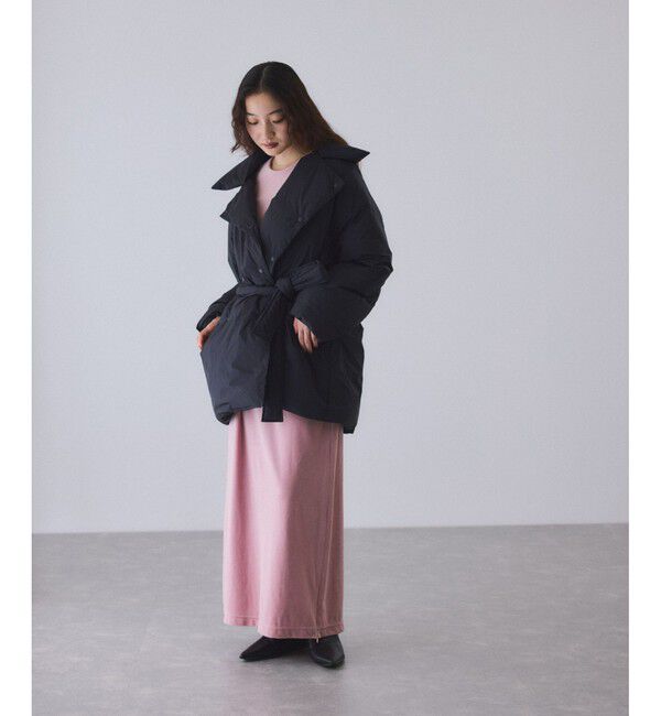 ADAM ET ROPE'「ベロア BOTANICAL DYED DRESS」|ワンピース|