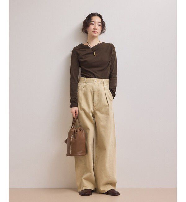 ADAM ET ROPE'「【WEB限定】アシンメトリードレープトップス」|Tシャツ・カットソー|