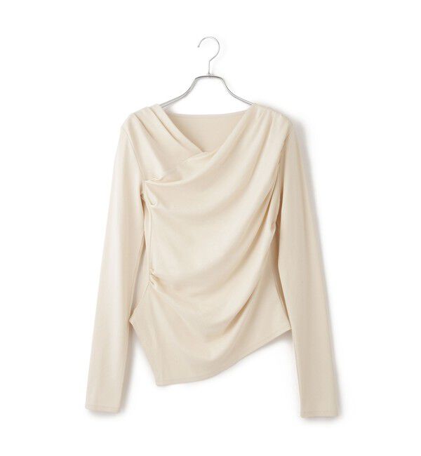 ADAM ET ROPE'「【WEB限定】アシンメトリードレープトップス」|Tシャツ・カットソー|