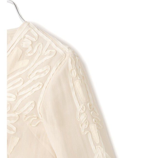 ADAM ET ROPE'「【EMOELLE】ステッチエンブロイダリーブラウス」|シャツ・ブラウス|