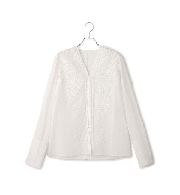 ADAM ET ROPE'「【EMOELLE】ステッチエンブロイダリーブラウス」|シャツ・ブラウス|