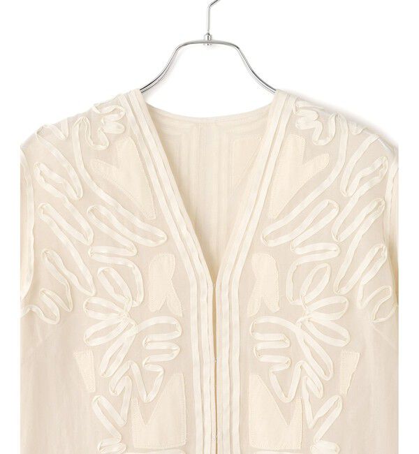 ADAM ET ROPE'「【EMOELLE】ステッチエンブロイダリーブラウス」|シャツ・ブラウス|