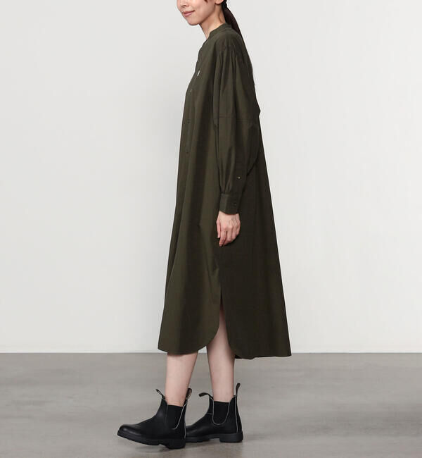 GYMPHLEX「Gymphlex | タイプライター バンドカラーワンピース WOMEN」|ワンピース|