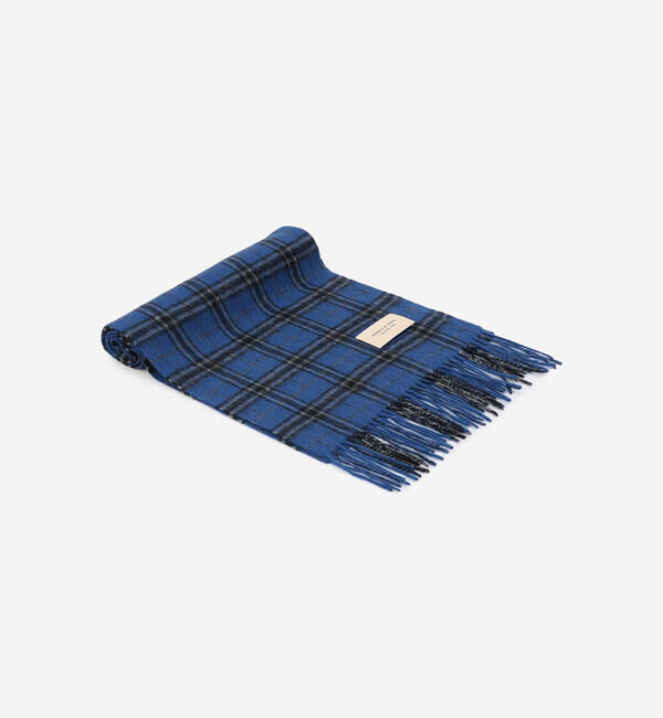Morris & Sons「MORRIS & SONS | カシミヤマフラー CHECK」|マフラー|BLUE系1