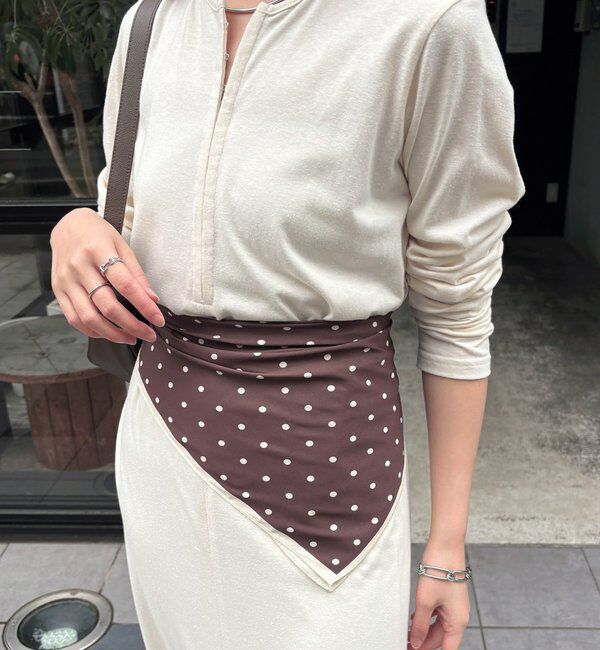  「【PAPILLONNER/パピヨネ】スクエアドットスカーフ/セレモニー」|マフラー|