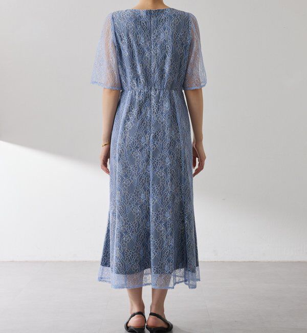  「【オケージョン】ラメフラワーコードレースワンピース」|ワンピース|