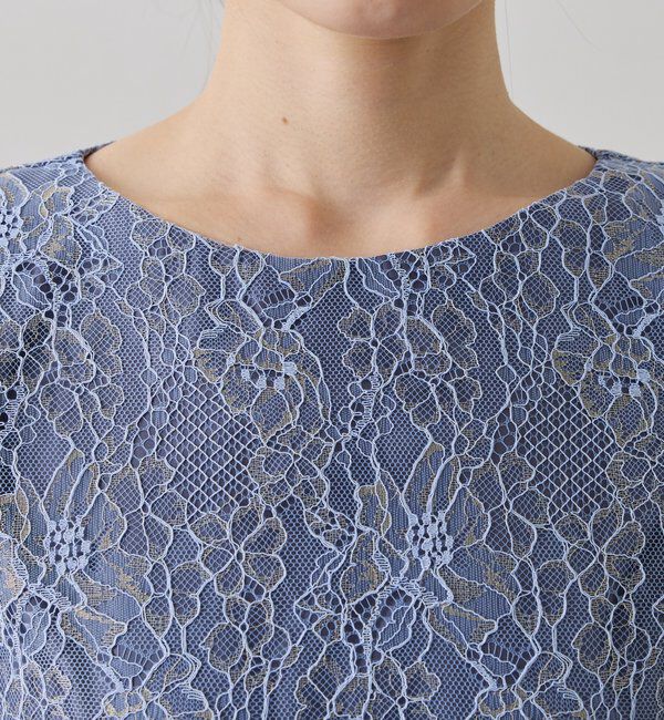  「【オケージョン】ラメフラワーコードレースワンピース」|ワンピース|