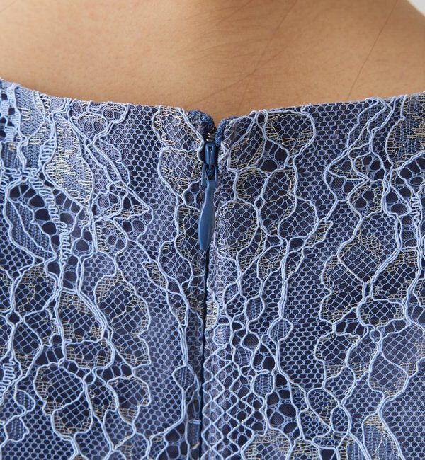  「【オケージョン】ラメフラワーコードレースワンピース」|ワンピース|