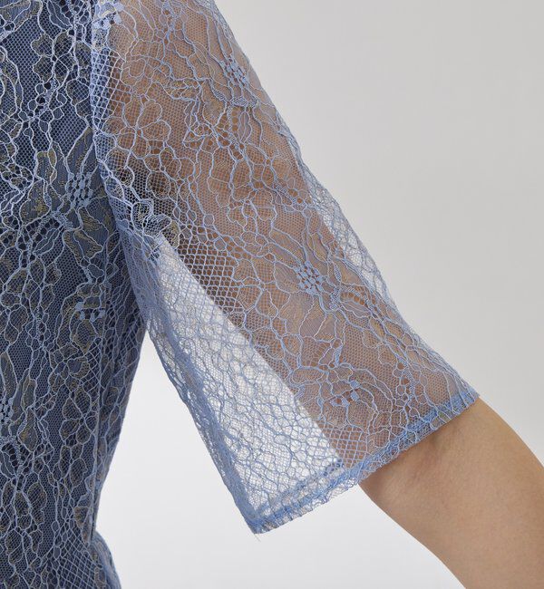  「【オケージョン】ラメフラワーコードレースワンピース」|ワンピース|