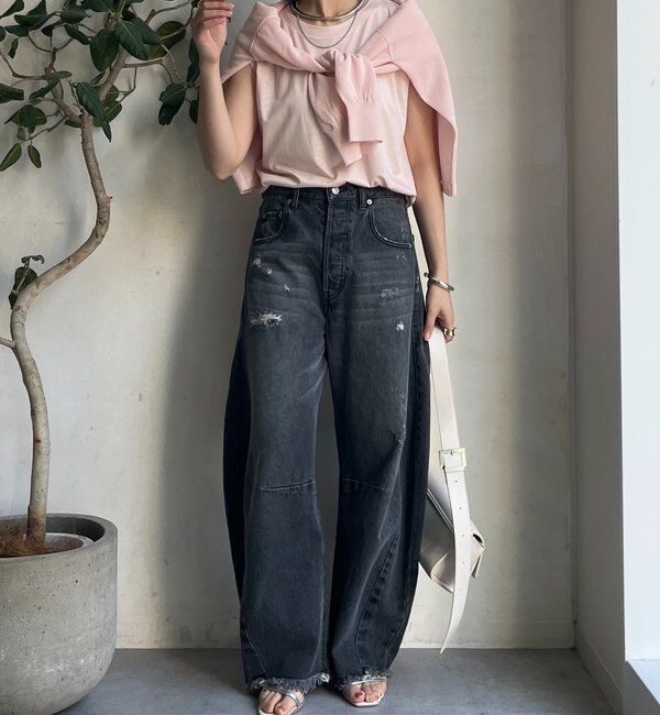  「【ベストセラーアイテム】ダメージカーブデニム」|デニム|