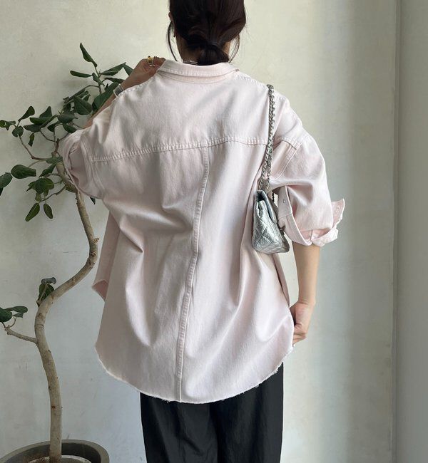  「【新色追加】ダメージデニムシャツ」|シャツ・ブラウス|