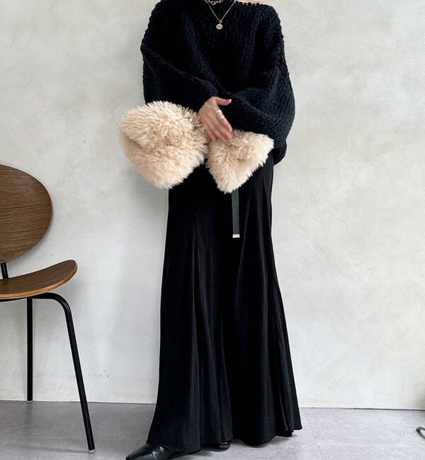  「ウールスラブロービングニット」|ニット・セーター|