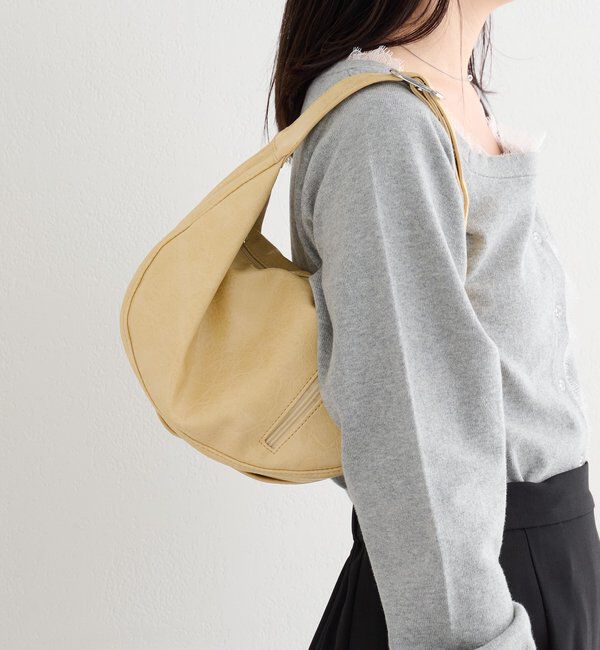  「【500mlペットボトル収納可】B フェイクレザームーンBAG」|その他|イエロー