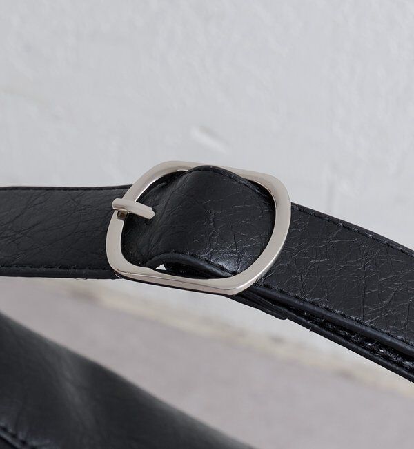  「【500mlペットボトル収納可】B フェイクレザームーンBAG」|その他|