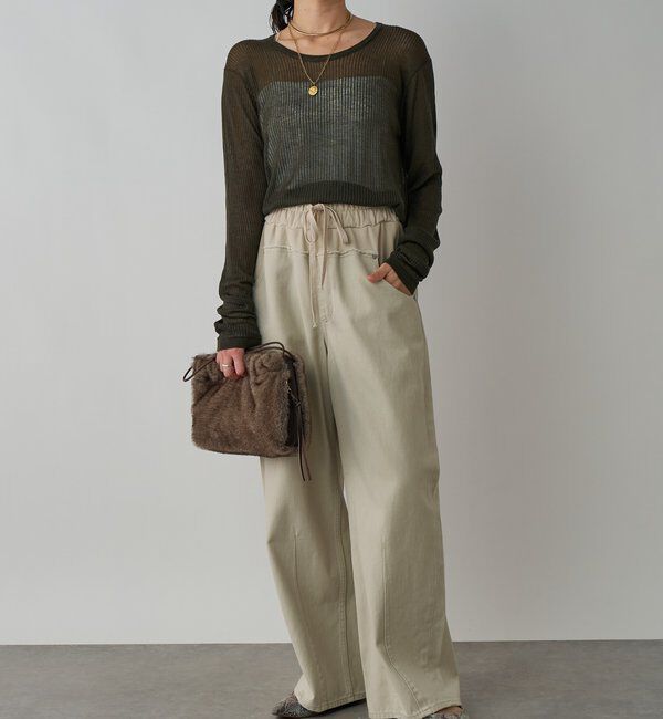  「【キャッチーなデザイン】スウェットドッキングデニム」|デニム|