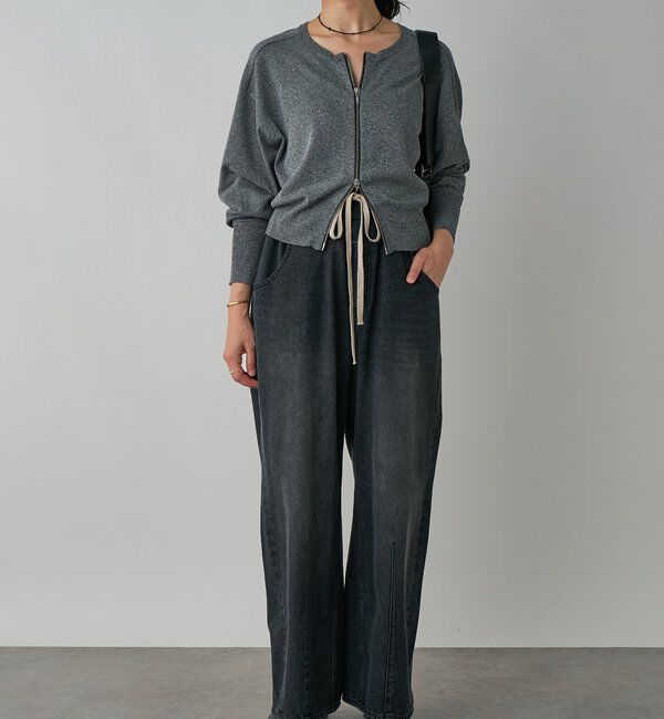  「【キャッチーなデザイン】スウェットドッキングデニム」|デニム|