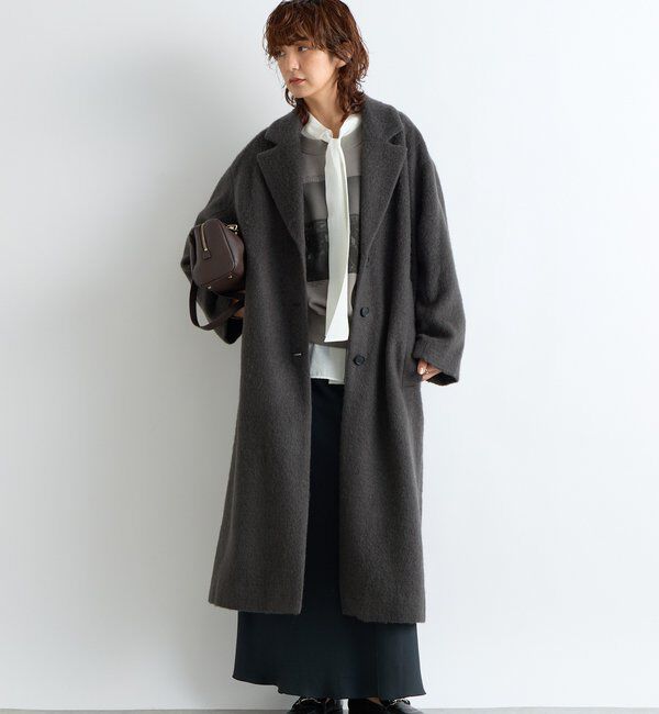  「【柔らかな質感】シャギーロングチェスターコート」|その他|