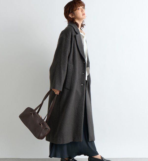  「【柔らかな質感】シャギーロングチェスターコート」|その他|