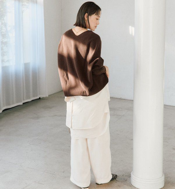  「【セットアップ可/こなれ感抜群】ガーメントダイ2wayワイドパンツ」|チノ|
