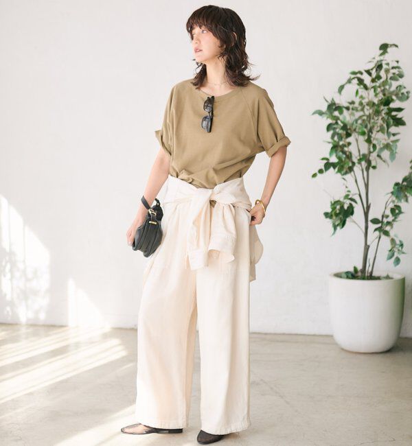  「【セットアップ可/こなれ感抜群】ガーメントダイ2wayワイドパンツ」|チノ|