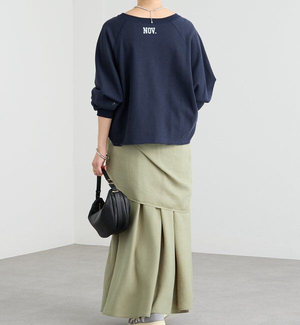  「【セットアップ可/上品な落ち感】ガーメントダイフレアバイアススカート」|スカート|