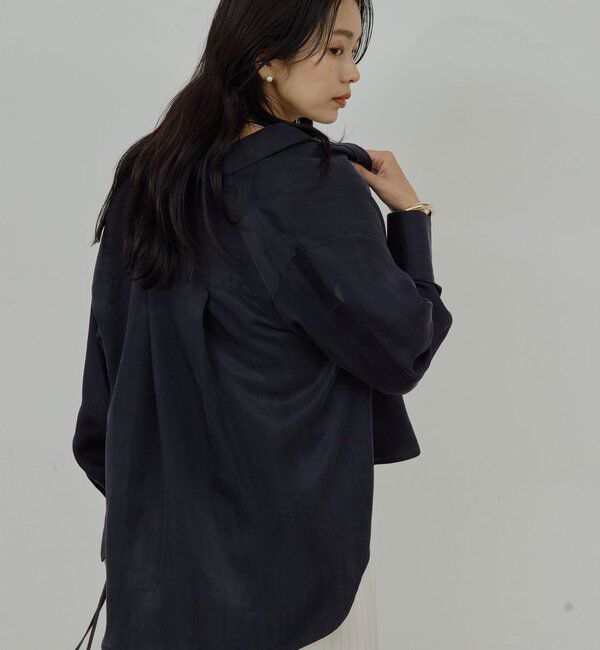  「【洗練ブラウス】【2way】キュプラブラウス」|シャツ・ブラウス|
