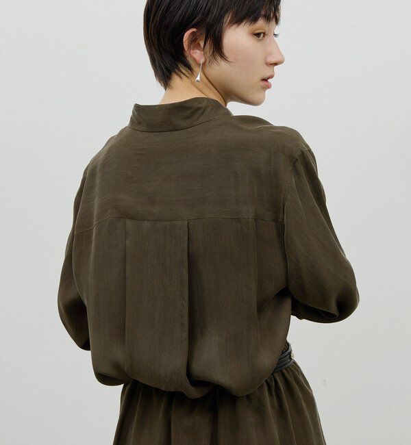  「【洗練ブラウス】【2way】キュプラブラウス」|シャツ・ブラウス|