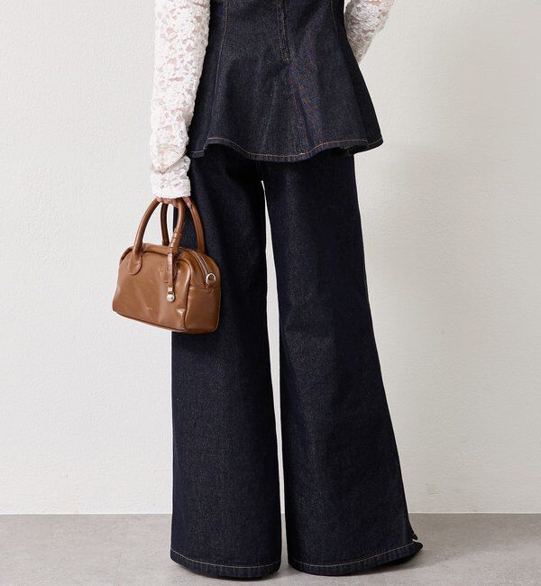  「裾スリットフレアデニム」|デニム|