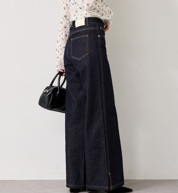  「裾スリットフレアデニム」|デニム|