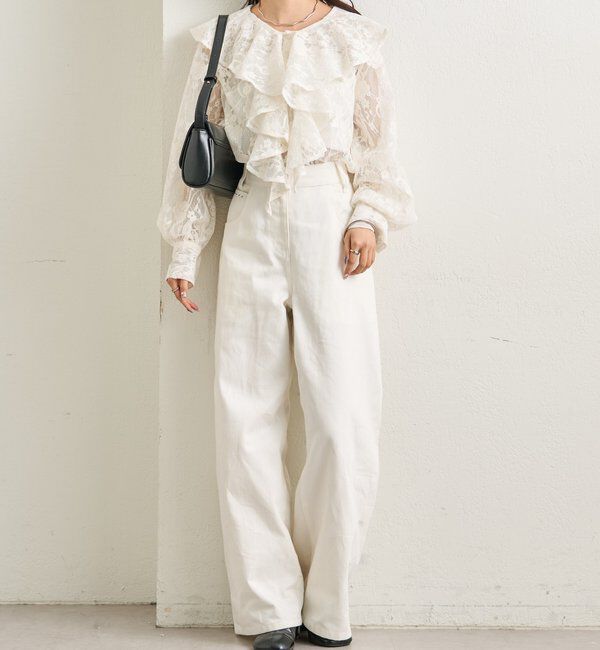  「ラッフルカラーブラウス」|シャツ・ブラウス|