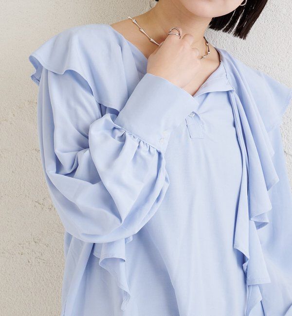  「ラッフルカラーブラウス」|シャツ・ブラウス|