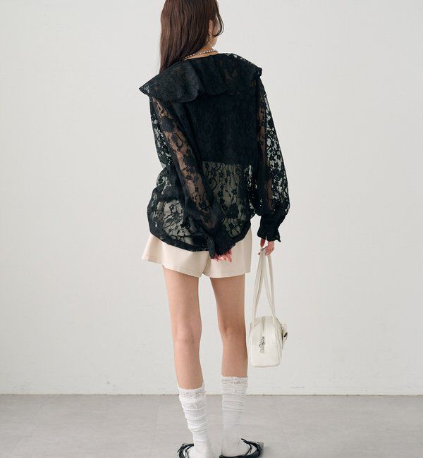  「ラッフルカラーブラウス」|シャツ・ブラウス|