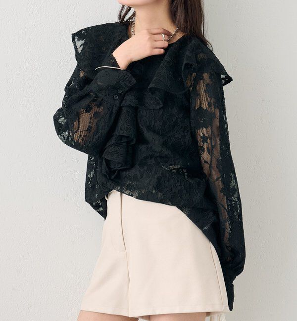  「ラッフルカラーブラウス」|シャツ・ブラウス|