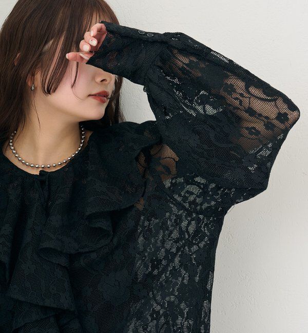  「ラッフルカラーブラウス」|シャツ・ブラウス|