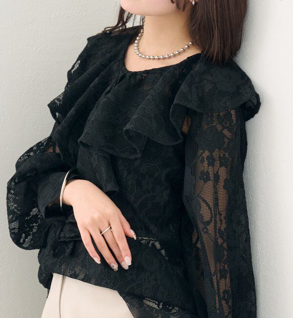  「ラッフルカラーブラウス」|シャツ・ブラウス|