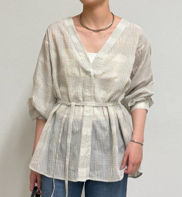 「シアーチェックシャツ」|シャツ・ブラウス|